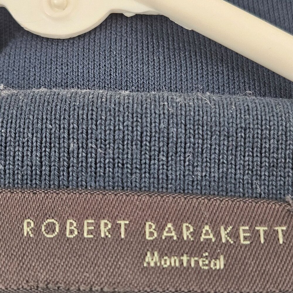 Robert Barakett Polo Shirt Mens Large Montreal Blue Pima Cotton Long Sleeve - Picture 2 of 8